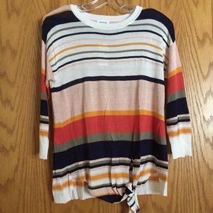 A light striped sweater